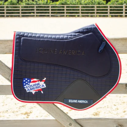 Equine America Jumping Saddle Cloth Navy - Image 2