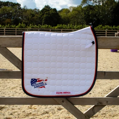 Equine America Dressage Saddle Cloth White - Image 2